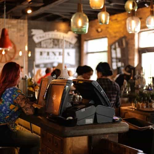 Photograph of the inside of the café