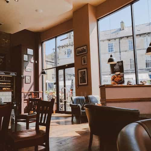 Photograph of the inside of the café